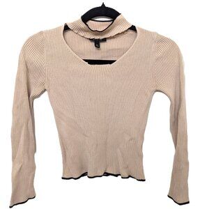 Topshop Choker Knit Cropped Top